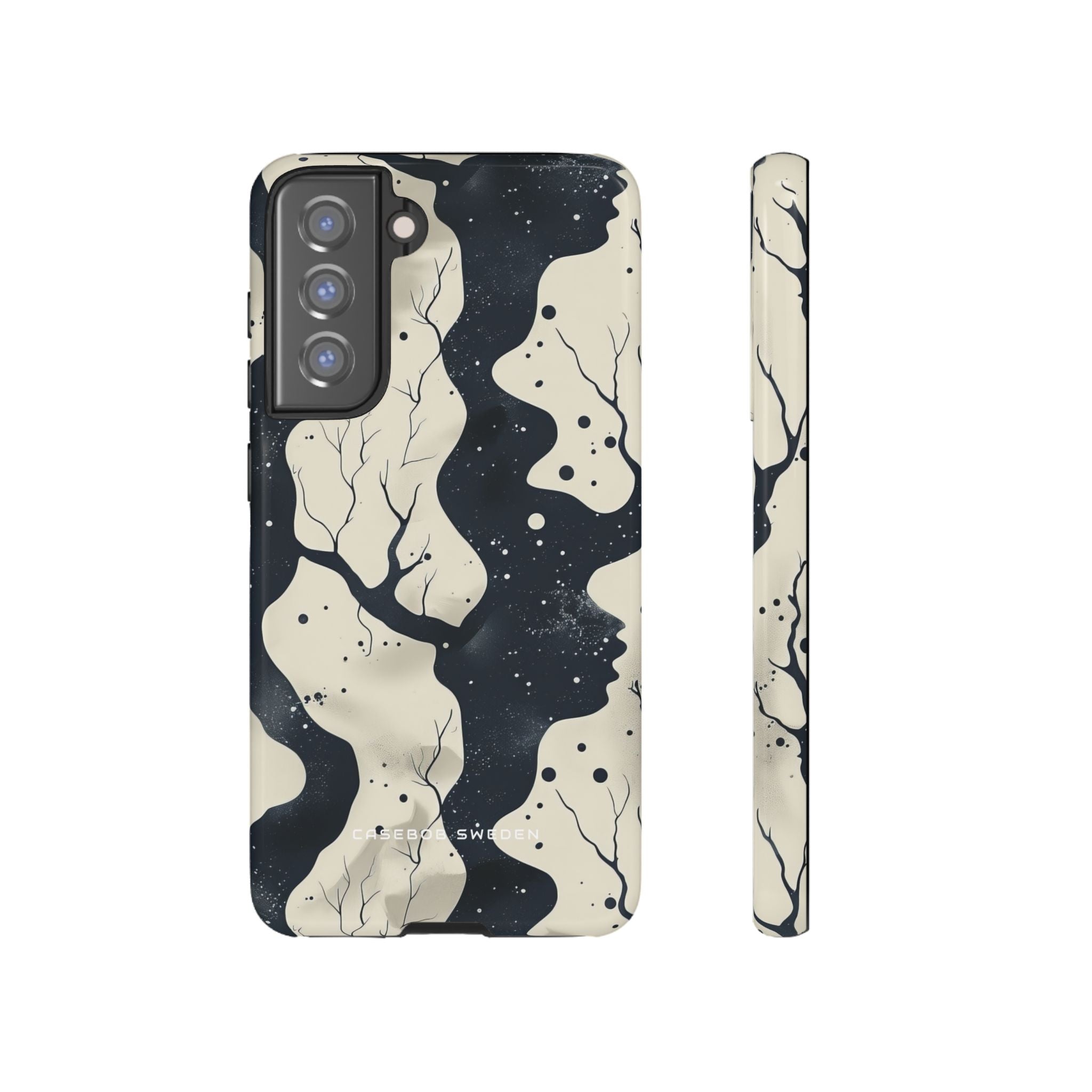 Organic Fluid Silhouettes with Cosmic Depth  Samsung S21 - Tough Phone Case