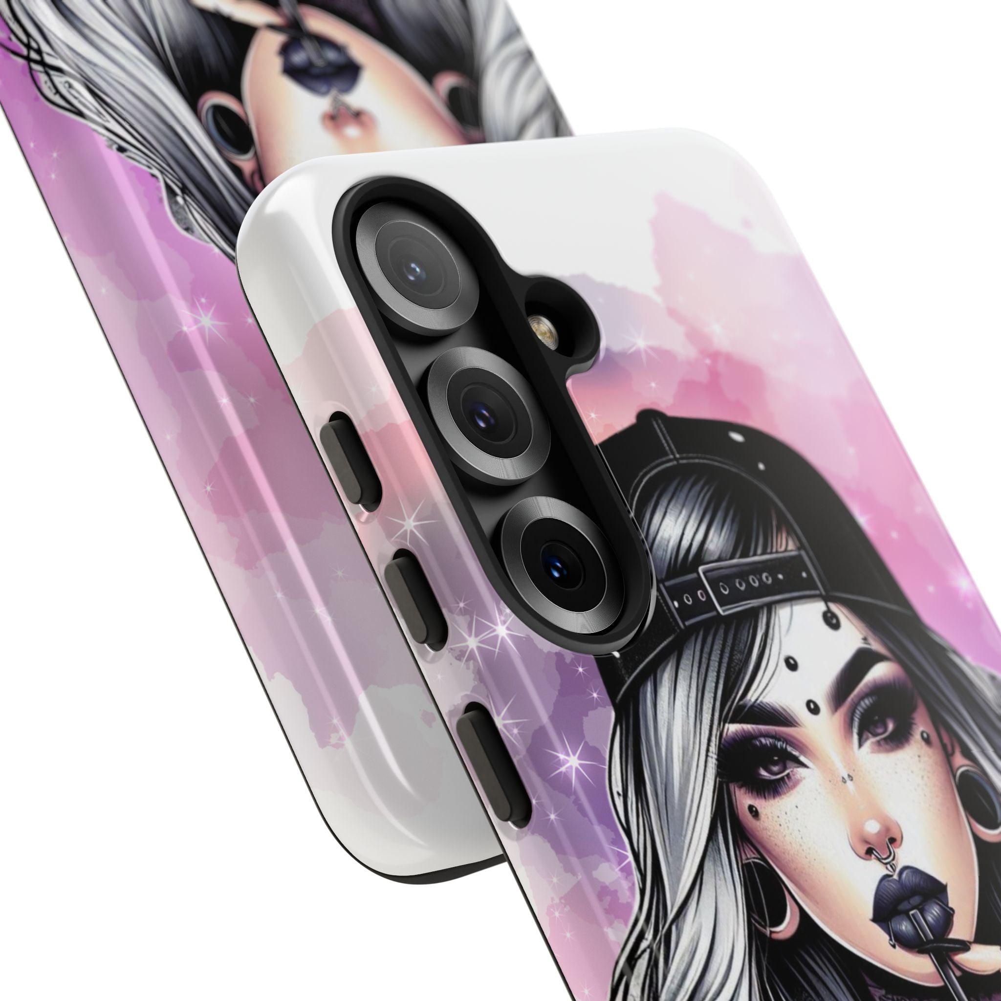 Silver Sip Nebula Samsung S25 Case - Tough