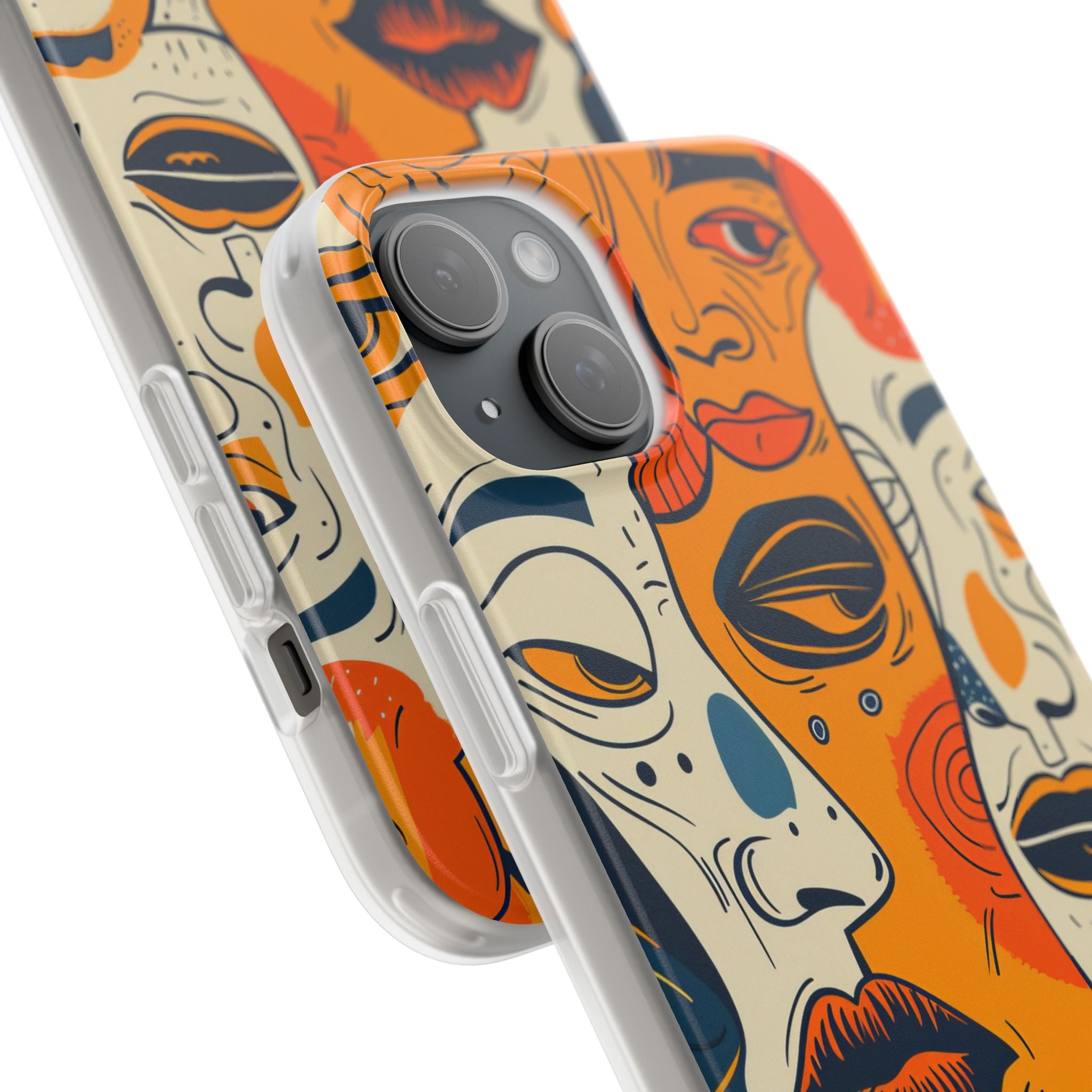 Gradient Face Mosaic iPhone 15 - Flexi Phone Case