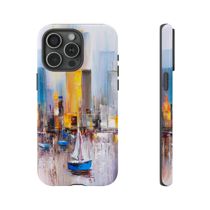 Oil Painting - Manhattan Bay - Protective Phone Case