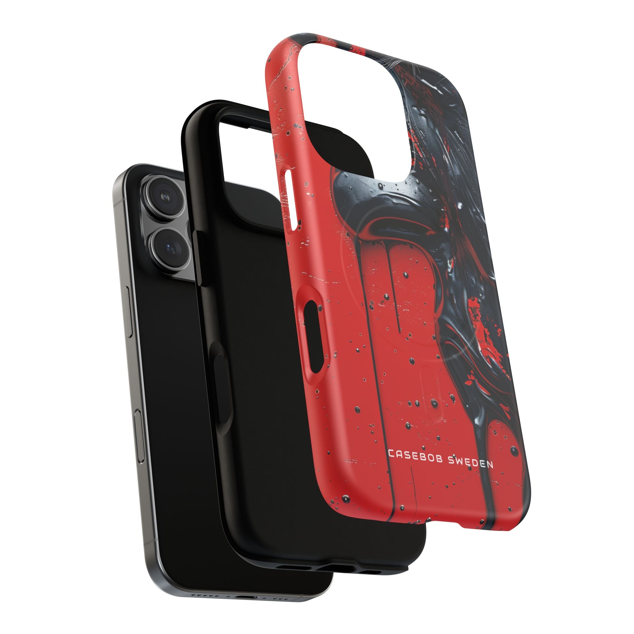 Textured Crimson Bloom iPhone 16  Tough+ Phone Case