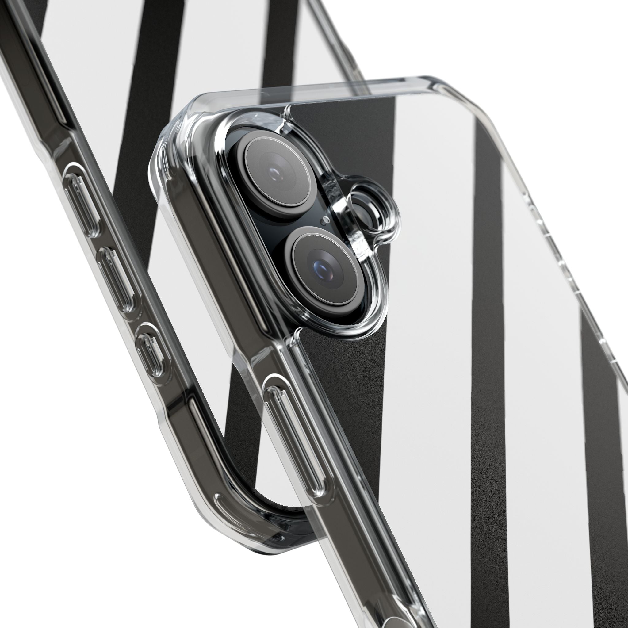 Diagonal Bands Noir iPhone 15 Case - Impact
