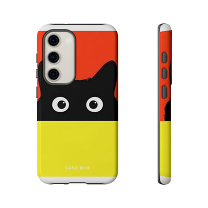 Peekaboo Cat Crimson Samsung S23 Case - Tough