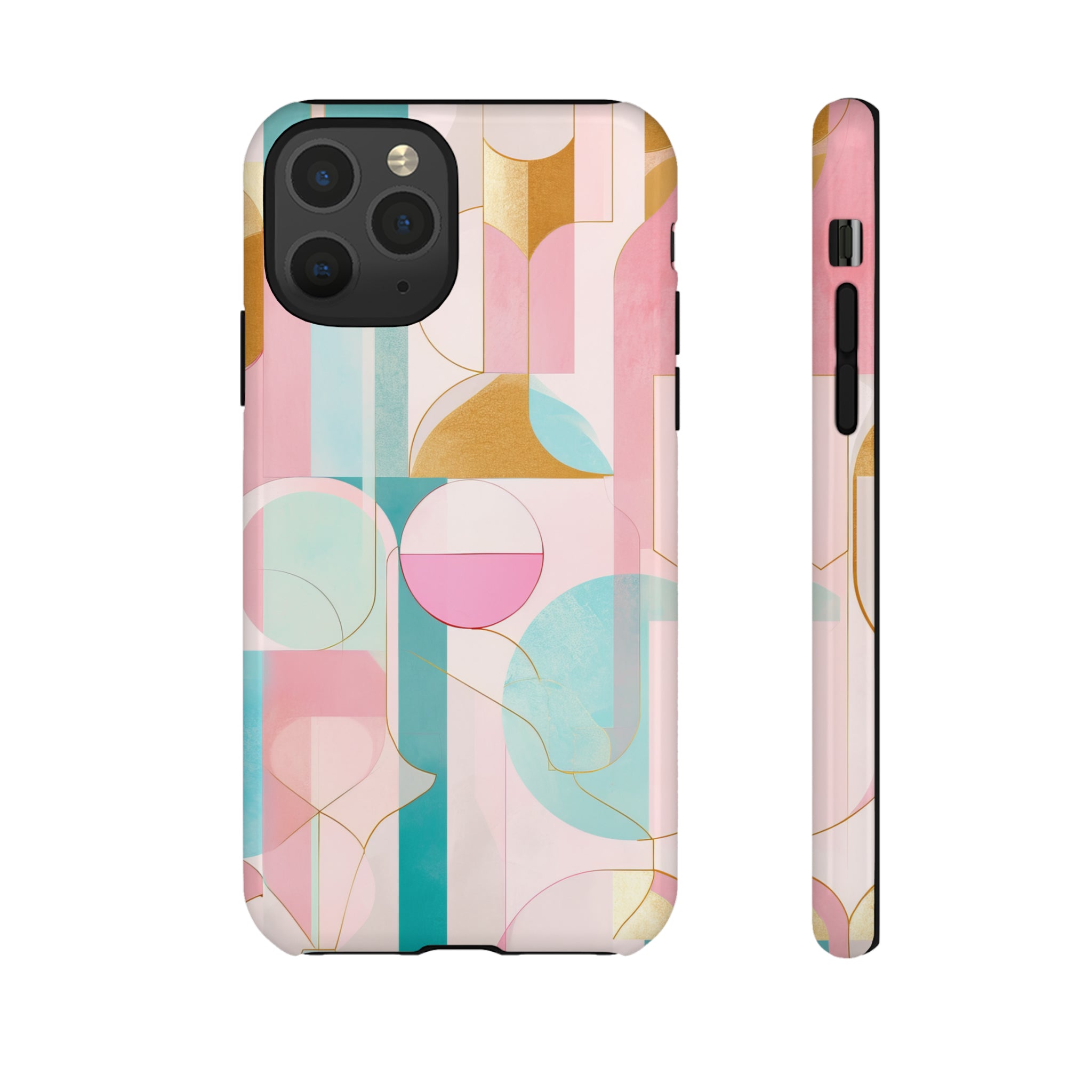 Deco Pink Geometric Fusion - Protective Phone Case