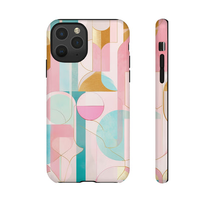 Deco Pink Geometric Fusion - Protective Phone Case