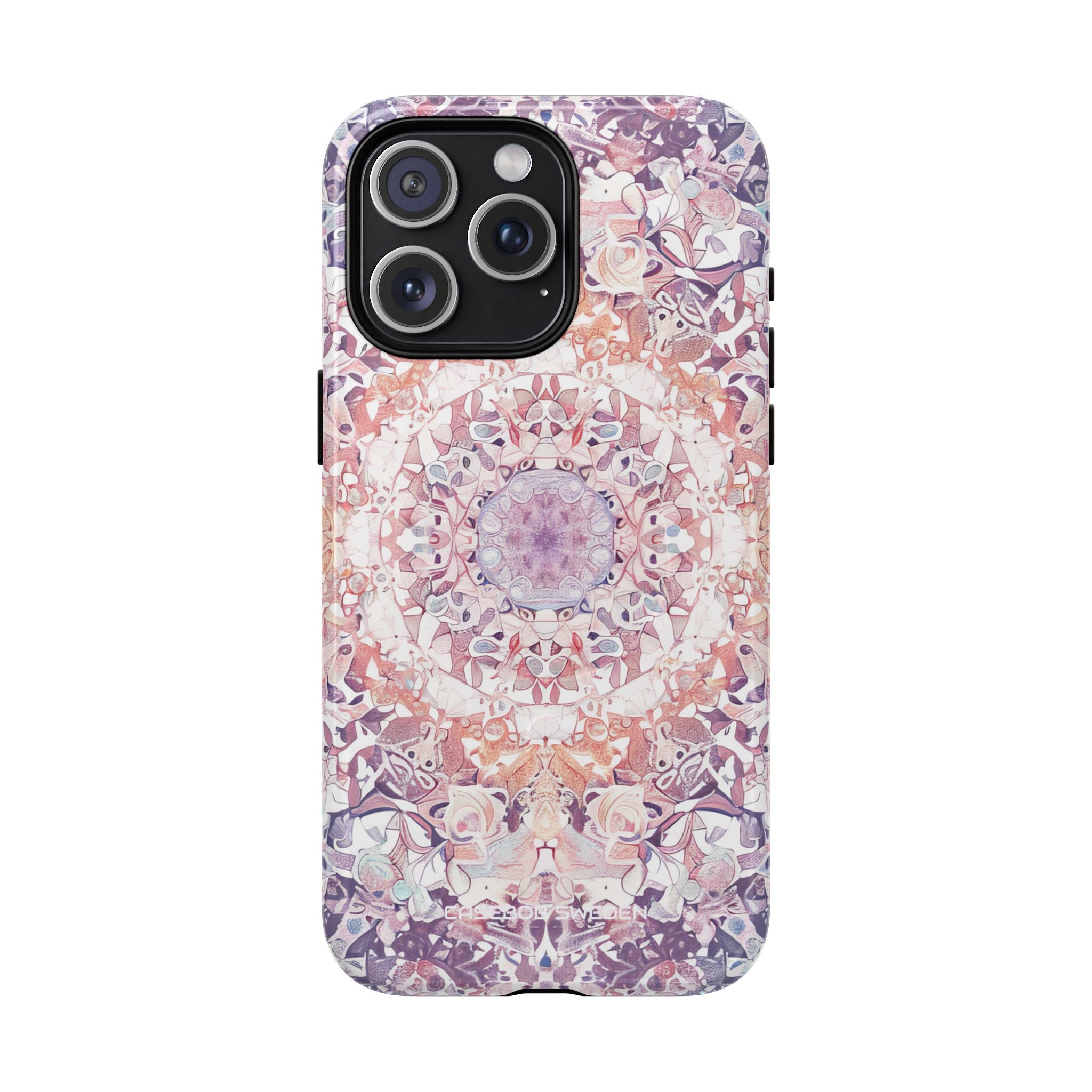 Purple Pink Mandala - Tough + MagSafe® iPhone 15 Phone Case