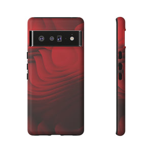 Red Center Waves - Protective Phone Case