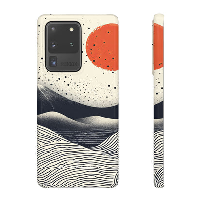 Red Sun Over Flowing Horizons Samsung S20 - Slim Phone Case