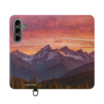 Mountain Bloom Twilight - Samsung S24 Case - Wallet
