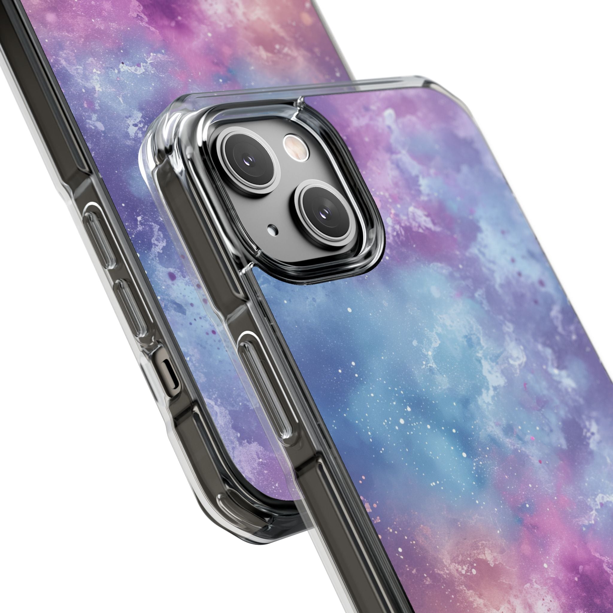 Cosmic Nebula Swirls - Clear Impact iPhone 14 Phone Case