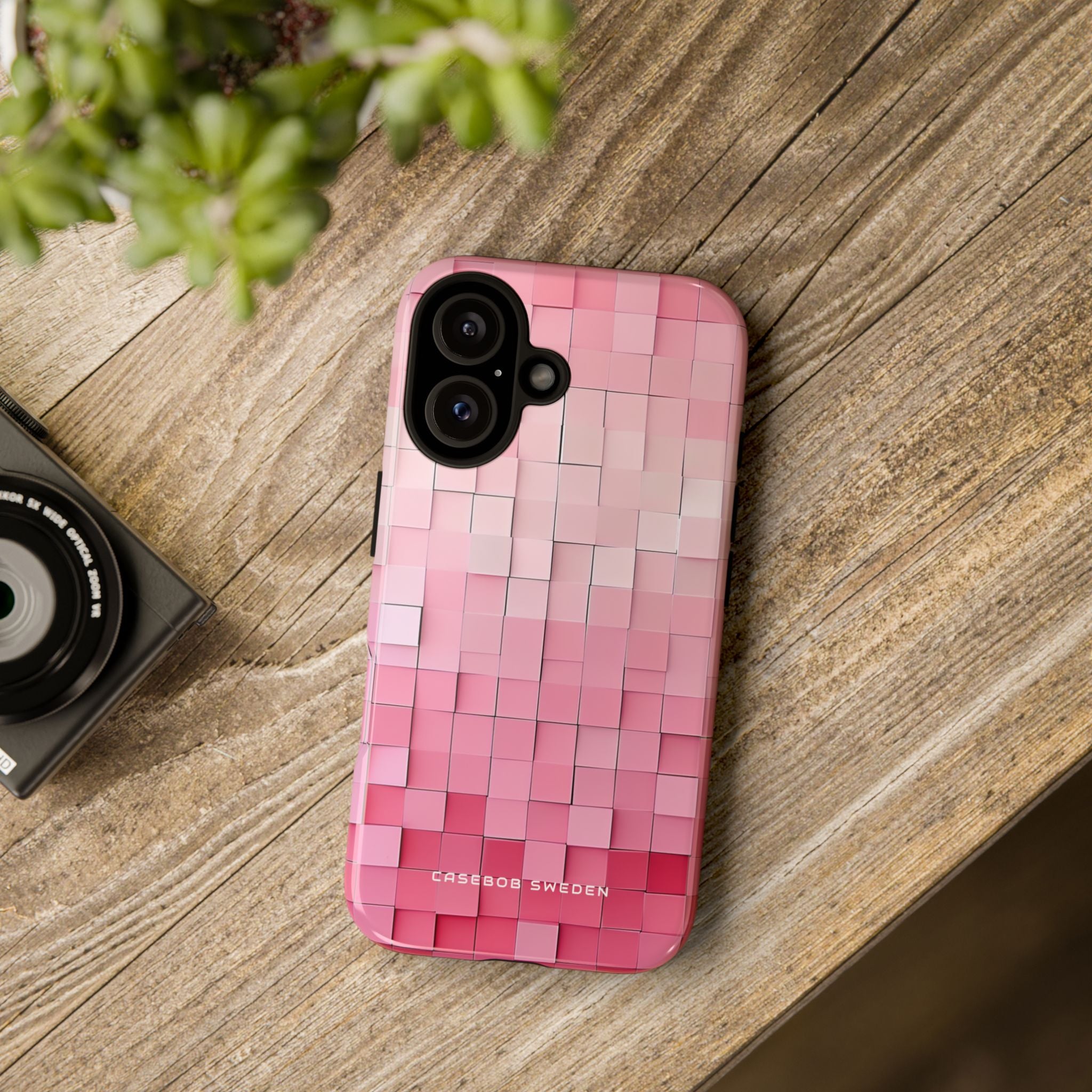 Gradient Pink Mosaic iPhone 16 - Tough Phone Case