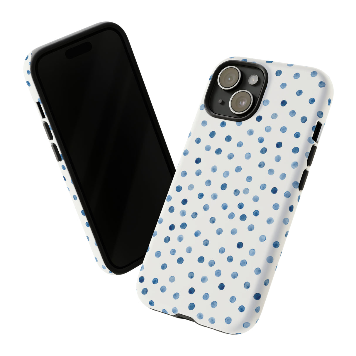 Blue Dots Pattern - Protective Phone Case