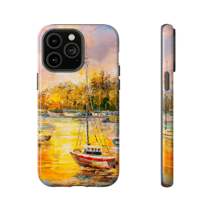 Oil Painting - Harbor View - Protective Phone Case