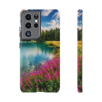 Azure Alpine Lake Phone Case - Protective Phone Case