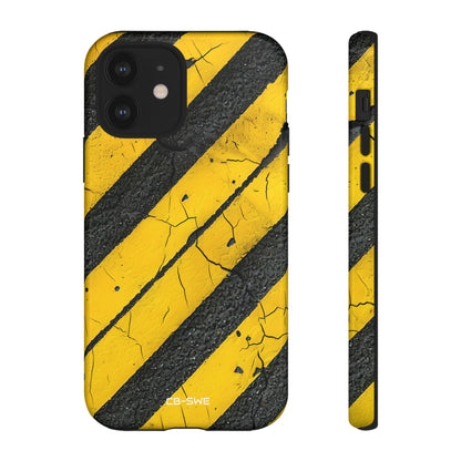 Cracked Hazard Lines - iPhone Case