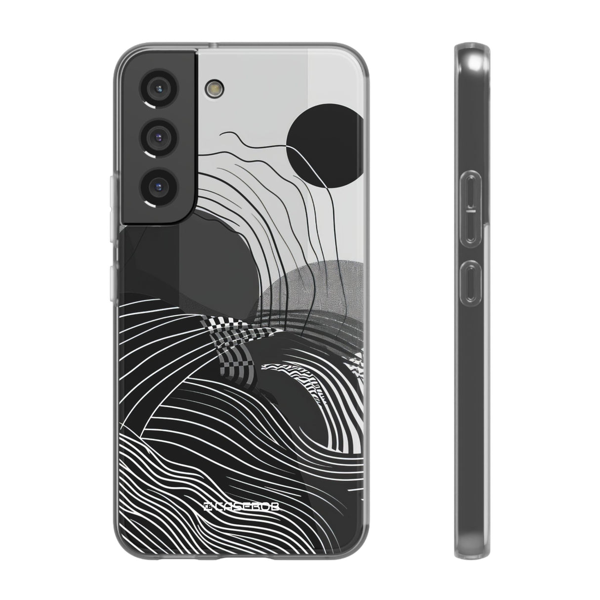 Monochrome Dynamics | Flexible Phone Case for Samsung Galaxy