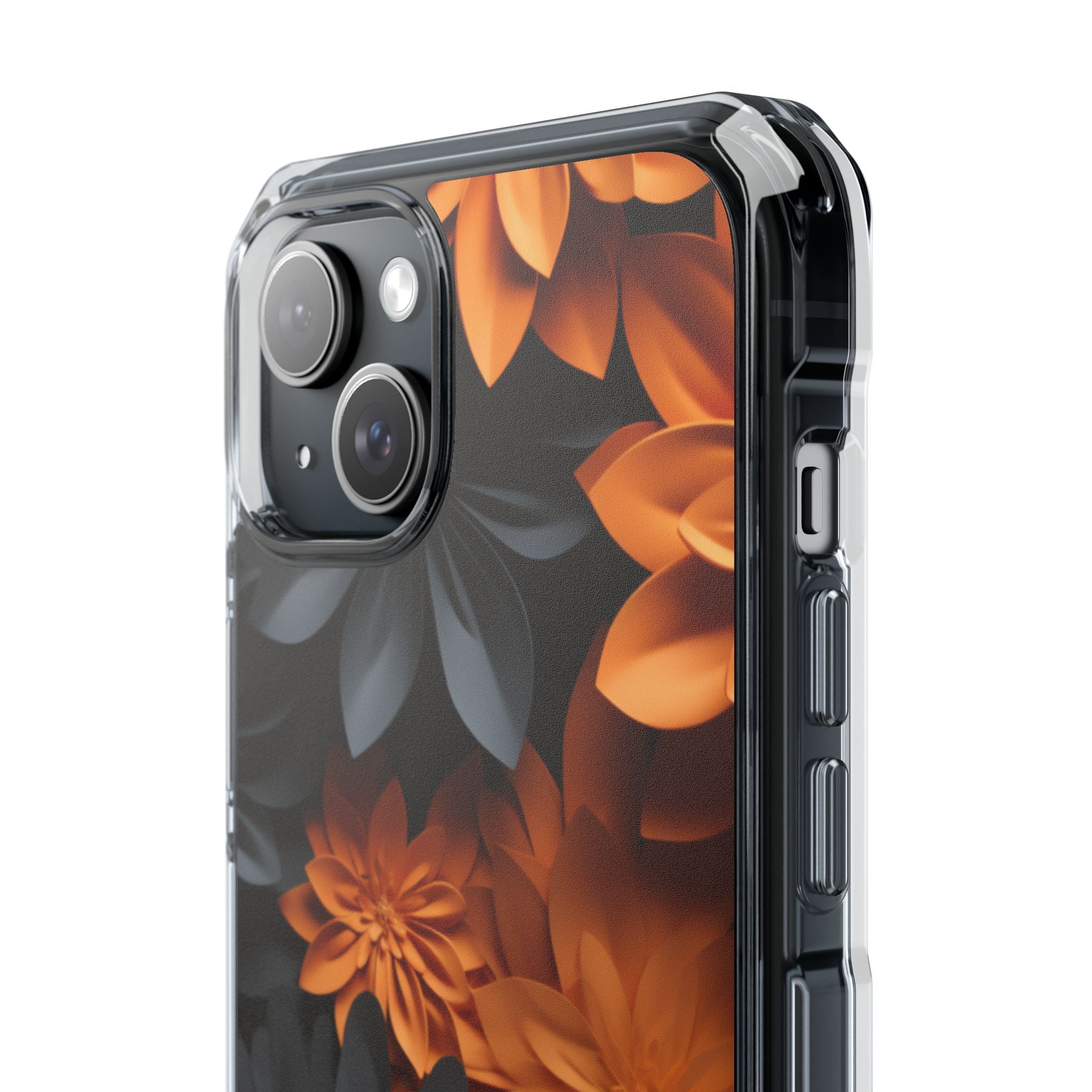 Graphical Orange Florals iPhone Case - Impact