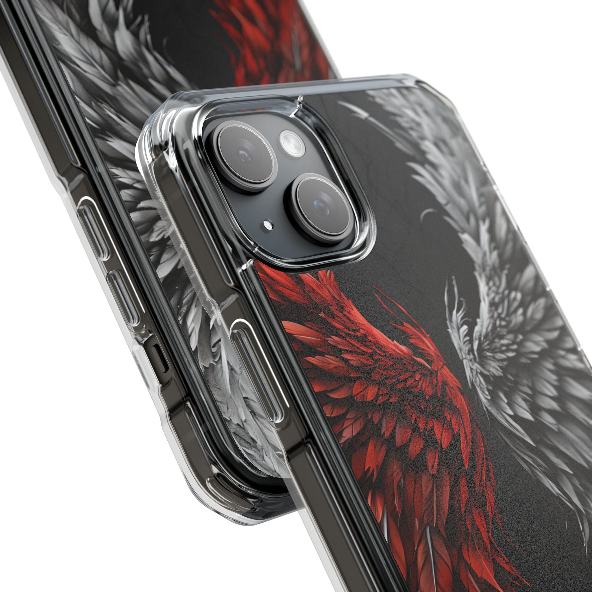 Crimson White Wings iPhone 15 Plus Case - Impact