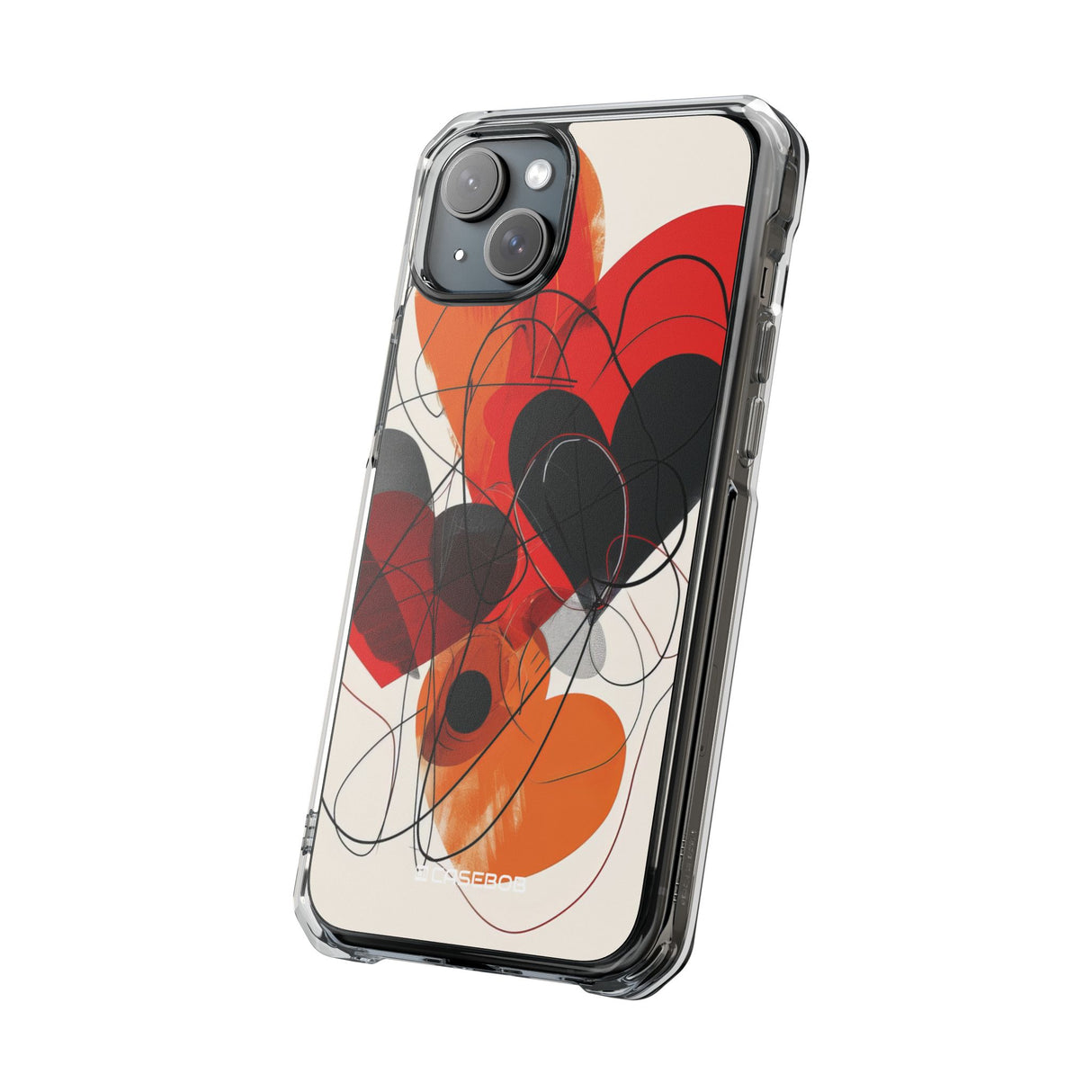 Fiery Hearts - Phone Case for iPhone (Clear Impact - Magnetic)