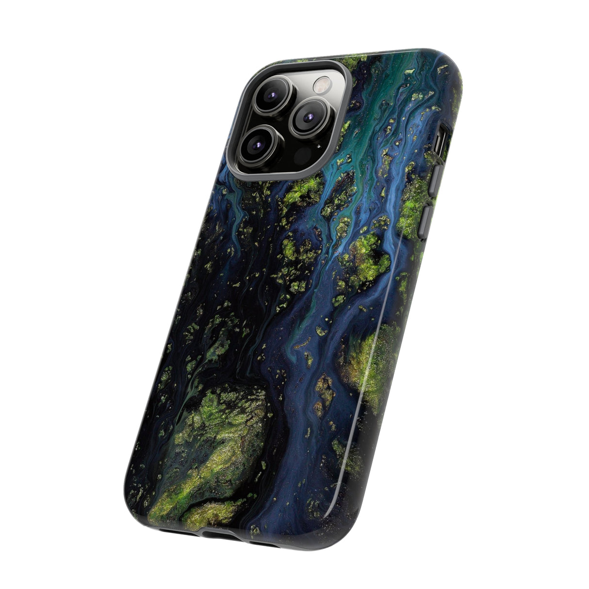 Blue Cosmos Ink Art iPhone Case (Protective) Phone Case