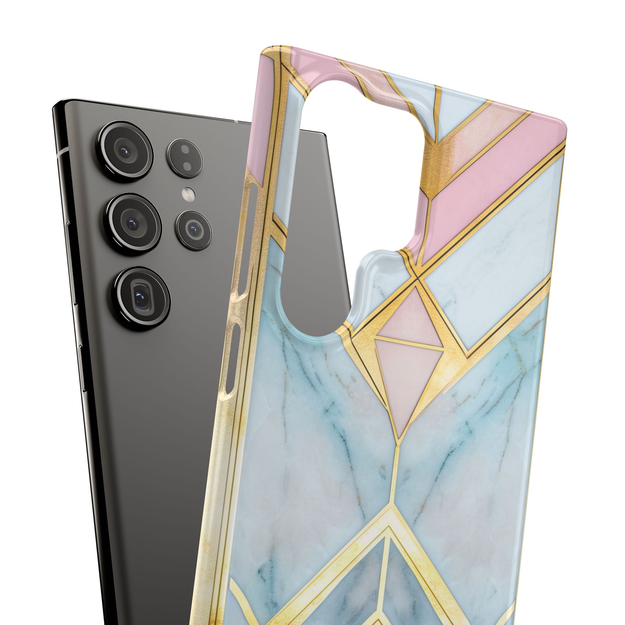 Gold Pink Art Deco - Slim Samsung S23 Phone Case