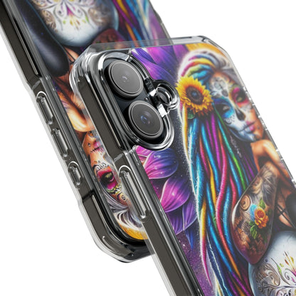 Sunflower Skull Glow iPhone 16 Plus Case - Impact