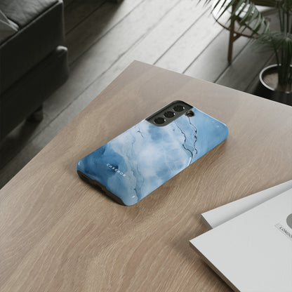 Light Navy Marble - Protective Phone Case