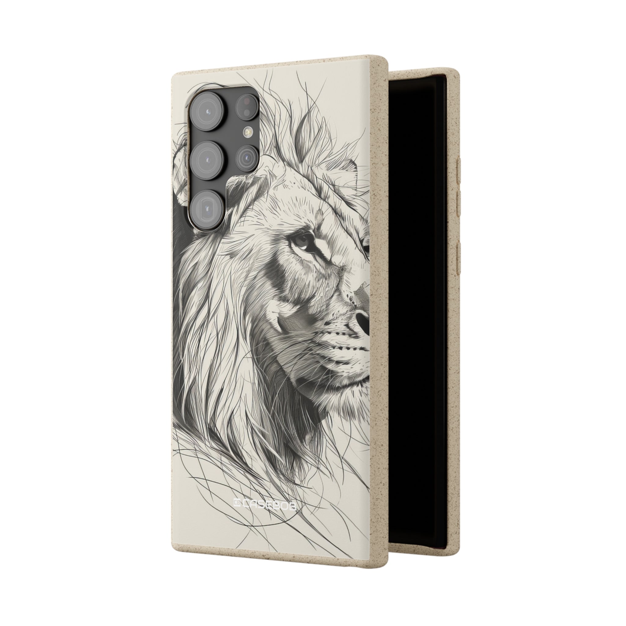 Majestic Linework Lion | Biodegradable Phone Case