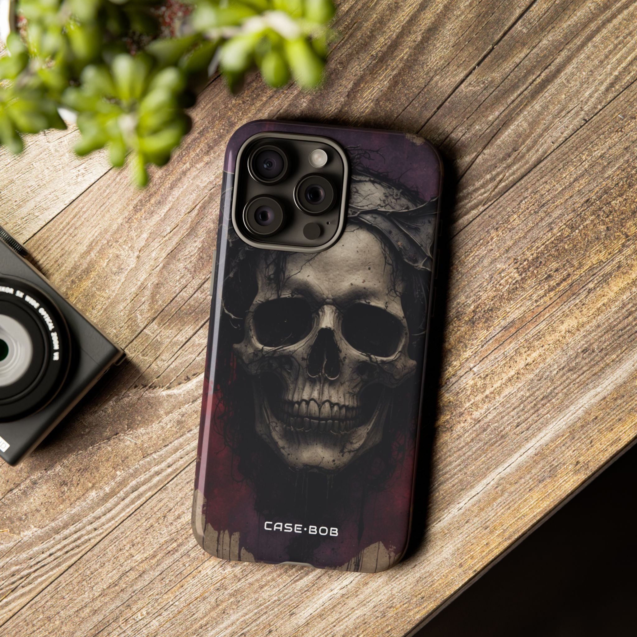 Gothic Skull Crown iPhone 15 Pro Max Case - Tough