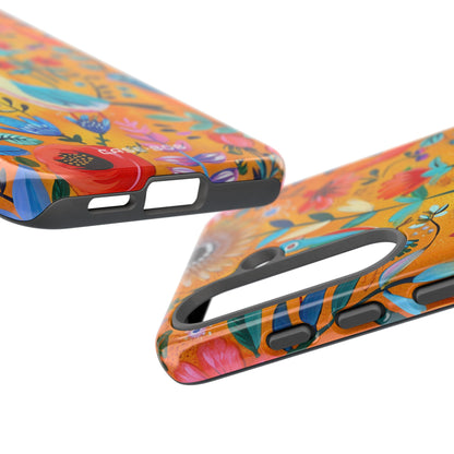 Colorful Birds Bloom Samsung S25 Case - Tough