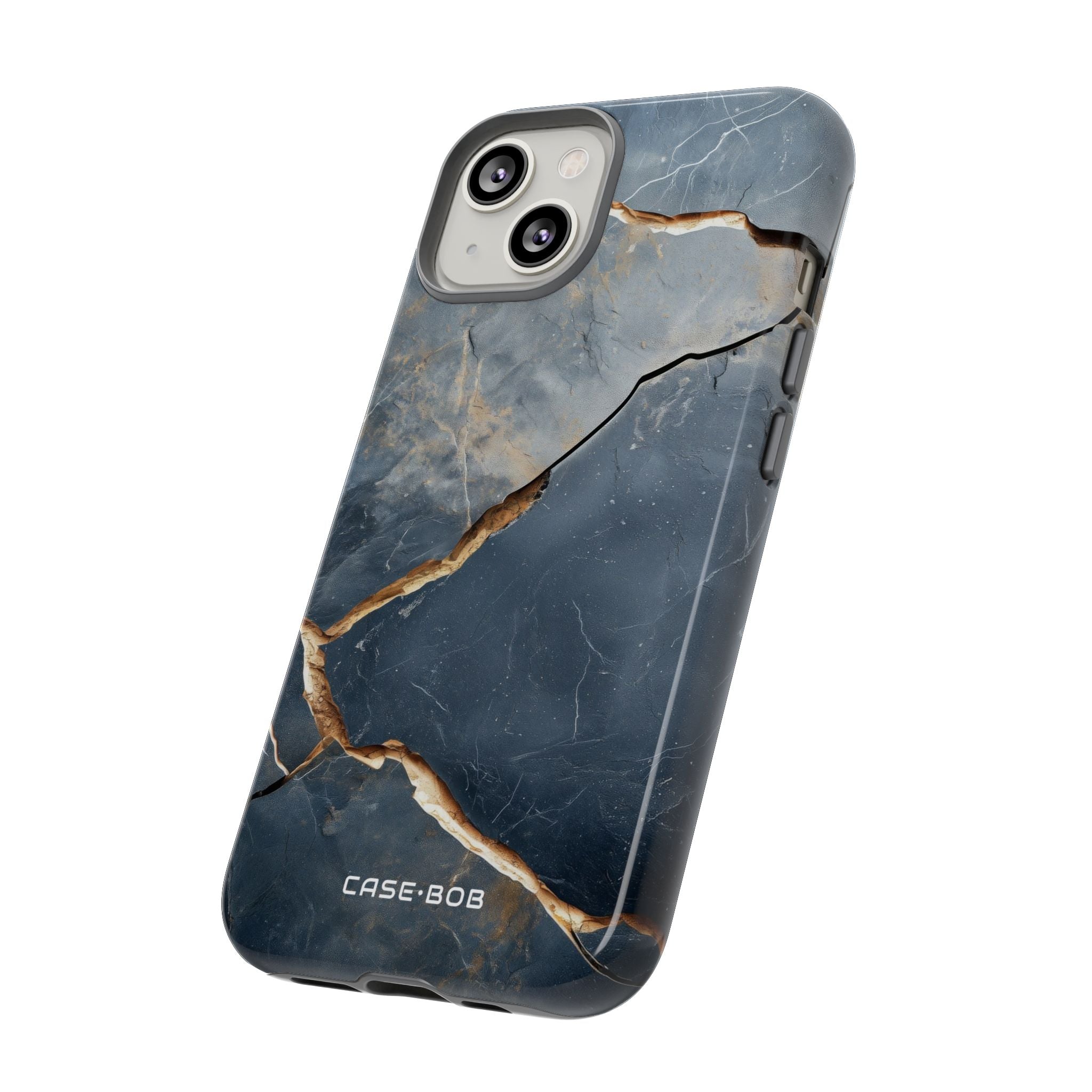 Jagged Vein Navy iPhone 14 Case - Tough