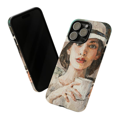 Oil Painting - Lady in a White Hat - Protective Phone Case