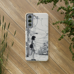 Urban Solitude Sketch | Biodegradable Phone Case