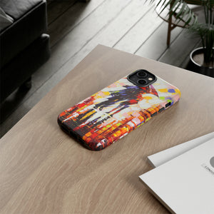 Oil Panting - Enamoured under Umbrella - Protective Phone Case