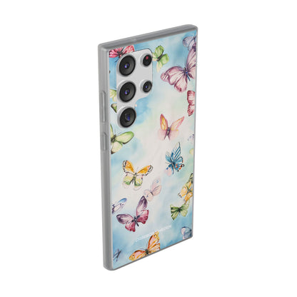 Watercolor Butterfly Bliss - Flexi Samsung S23 Phone Case