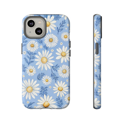 Daisies On Blue - iPhone Case