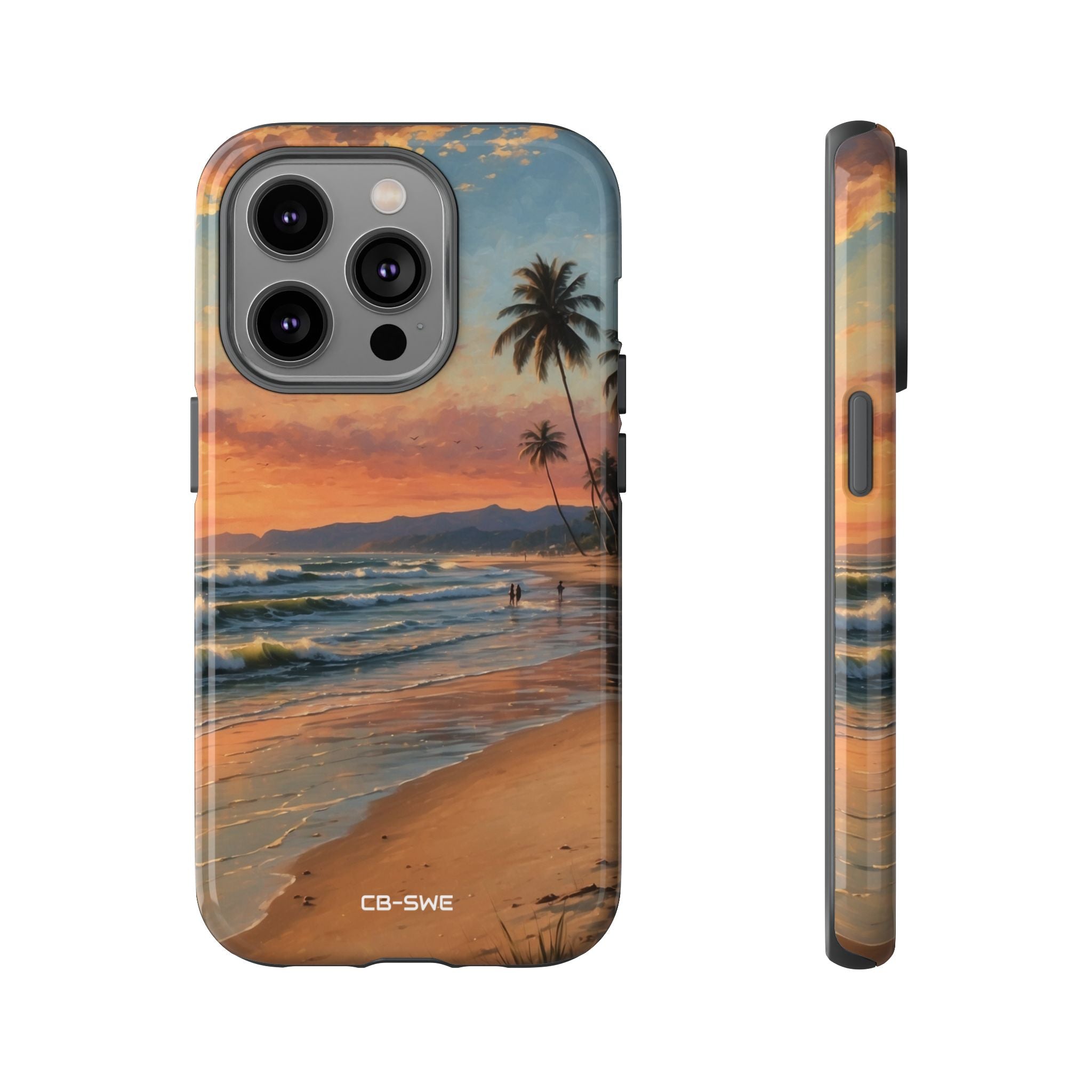 Golden Waves Embrace - iPhone Case