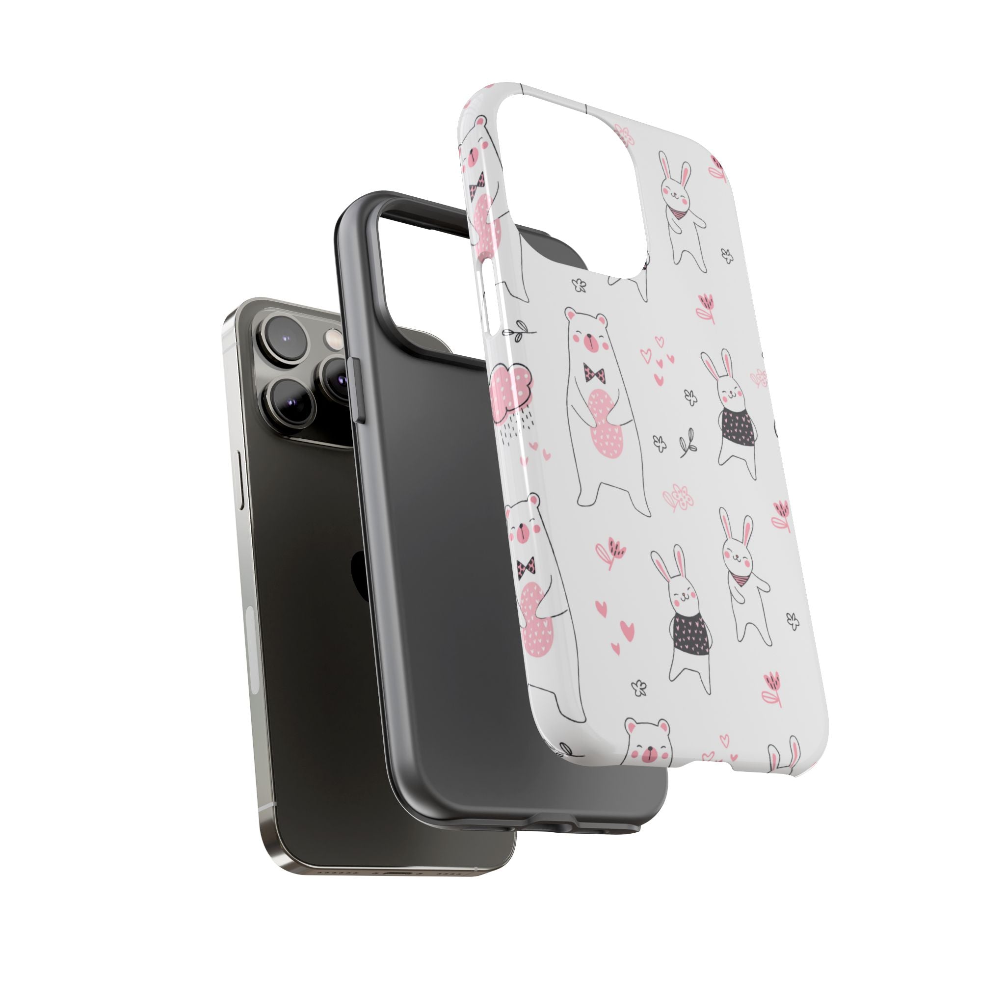 Bears Dance Playfully - iPhone Case