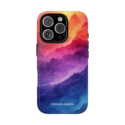 Purple Orange Mountains - Tough + MagSafe® iPhone 16 Phone Case