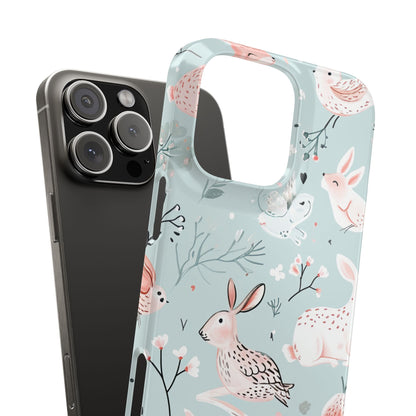 Whimsical Bunny Blossom - Slim iPhone 16 Phone Case