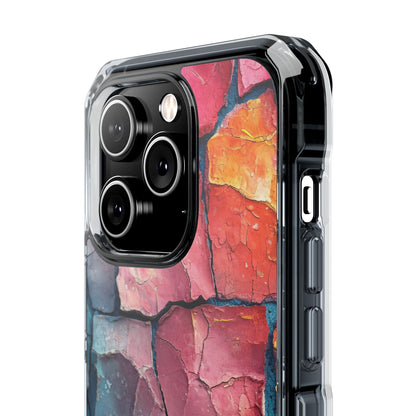 Cracked Earth Mosaic - Clear Impact iPhone 14 Phone Case