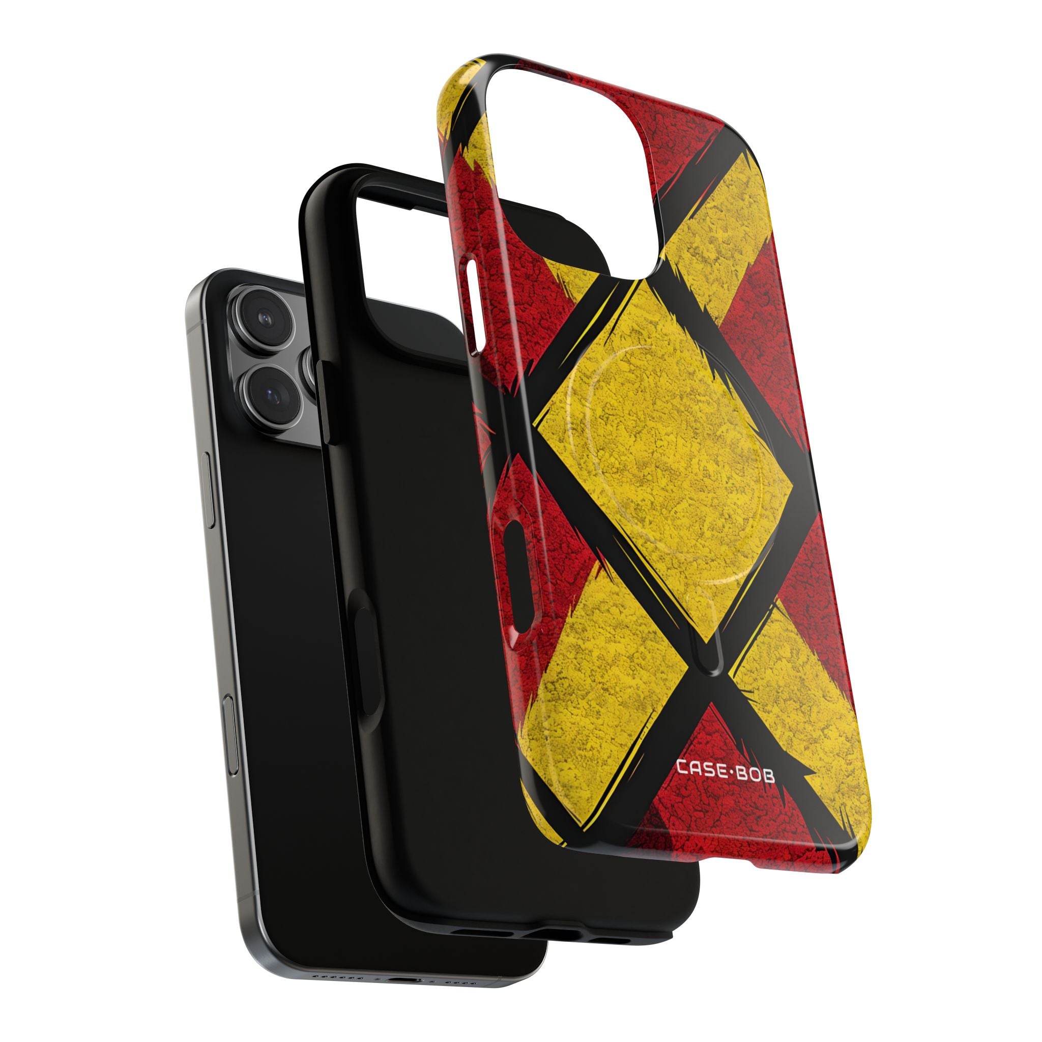 Cracked Diamond Grid iPhone 16 Pro - Tough+