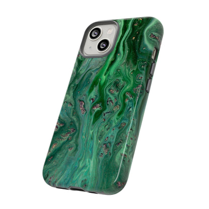 Light Green Ink Art iPhone Case (Protective) Phone Case