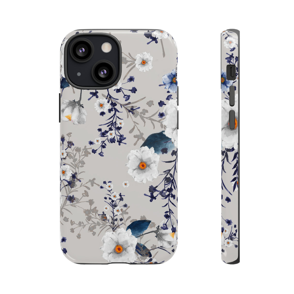 Watercolor Blue Summerflowers - Protective Phone Case