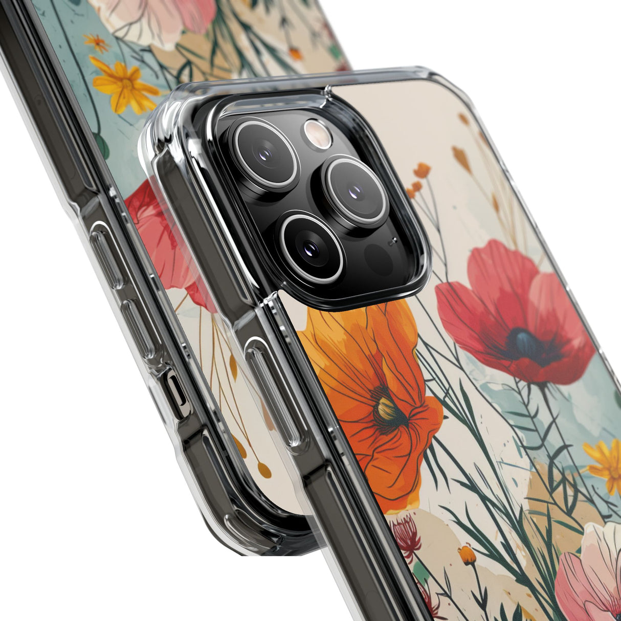 Blooming Whimsy – Handyhülle für iPhone (Clear Impact – Magnetisch) 