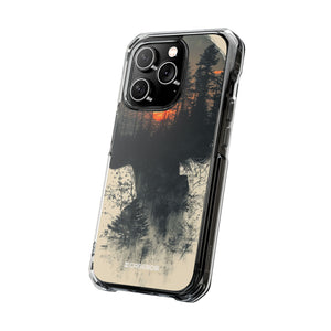 Tranquil Silhouette - Phone Case for iPhone (Clear Impact - Magnetic)