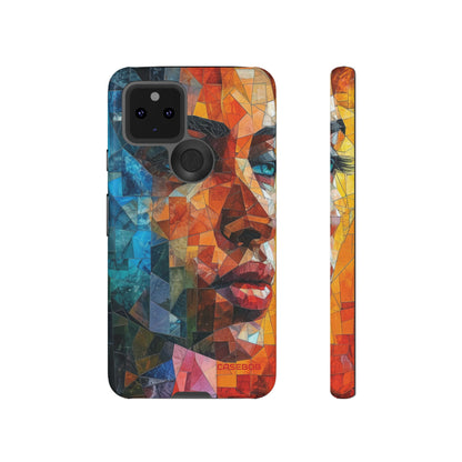 Geometric Fusion Lady - Protective Phone Case