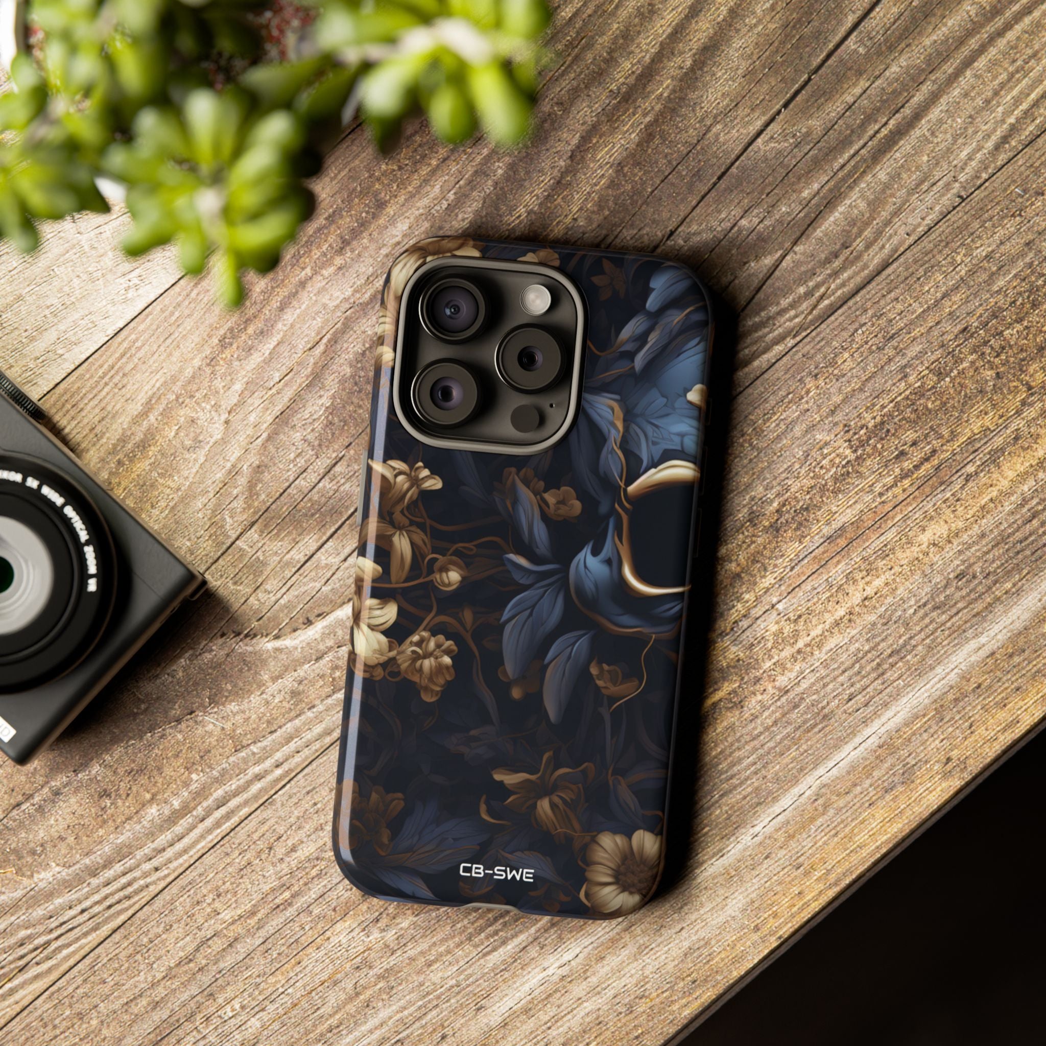 Gothic Floral Skull - iPhone Case