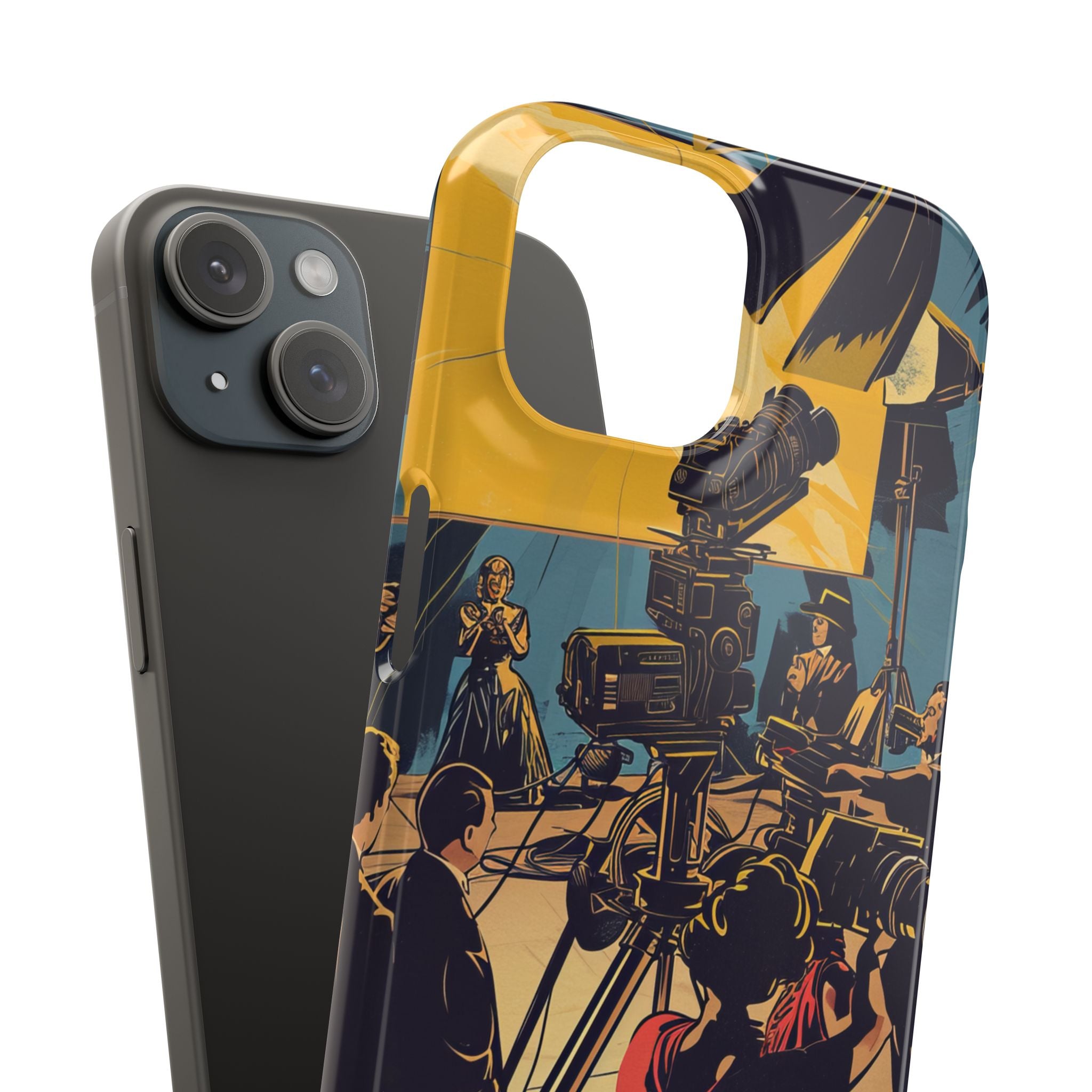 Golden Era Cinematic Spotlight iPhone 15 - Slim Phone Case