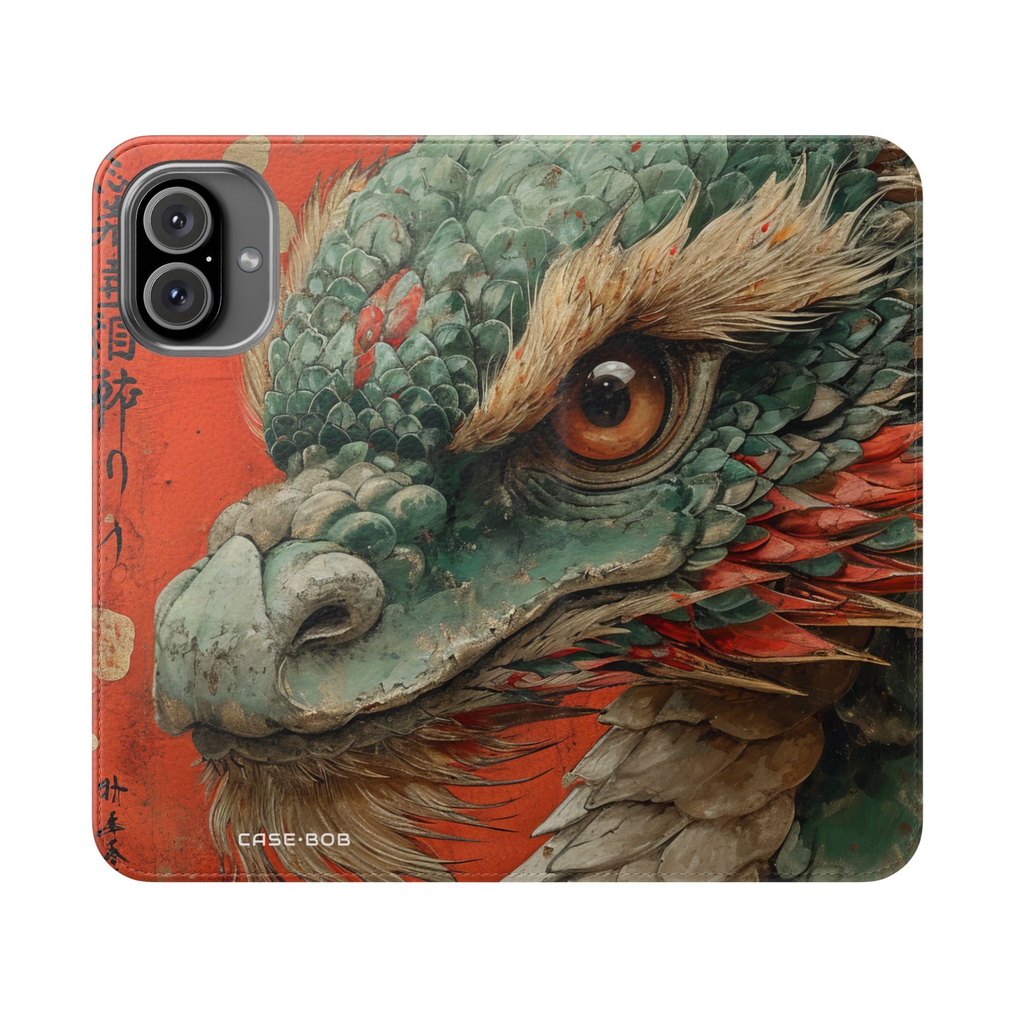 Draak's Gaze Crimson - iPhone 16 Plus Case - Portemonnee